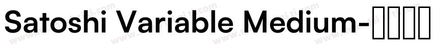 Satoshi Variable Medium字体转换